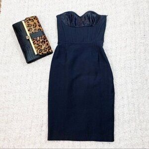 H&M heart chiffon neckline black dress